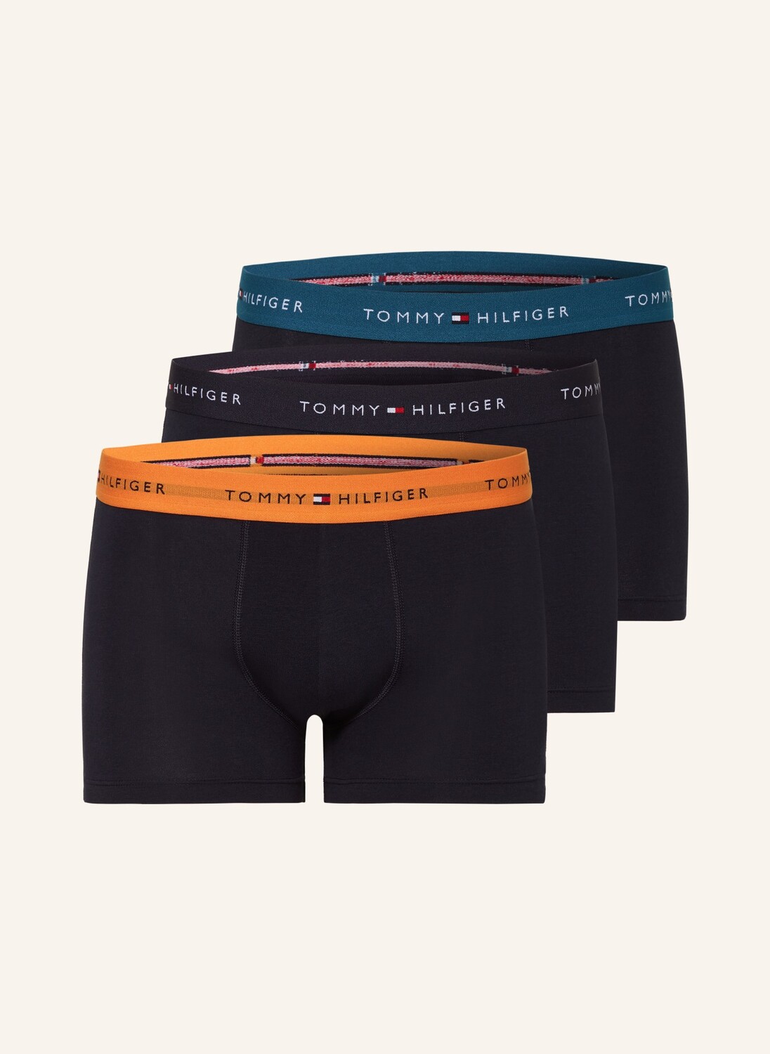 

Комплект из 3 боксеров TOMMY HILFIGER, цвет DUNKELGELB/PETROL/DUNKELBLAU