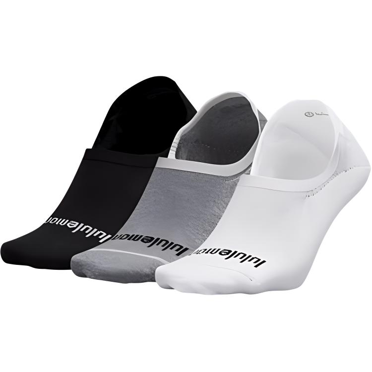 

Женские носки Daily Stride щиколотка 3 пары Lululemon, белый/серый/черный