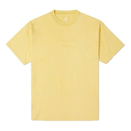 

Футболка men's embroidered sports round neck short sleeve yellow Converse, желтый