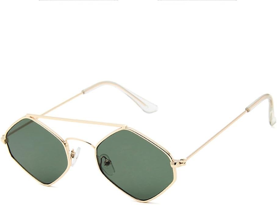 

Модные солнцезащитные очки конфетных цветов в металлической оправе, очки для вождения, защита от УФ-излучения UV400, подарок для мужчин и женщин KTUCN, Gold Dark Green