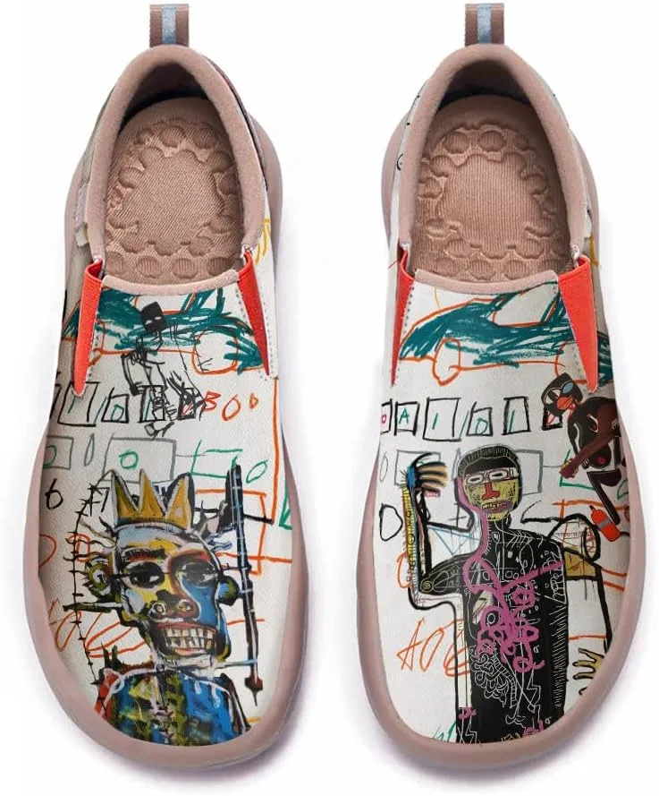Мокасины мужские с принтом Basquiat Pattern-08 Solepulse
