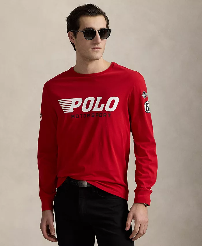 

Мужская футболка с принтом стандартного кроя Polo Ralph Lauren, красный