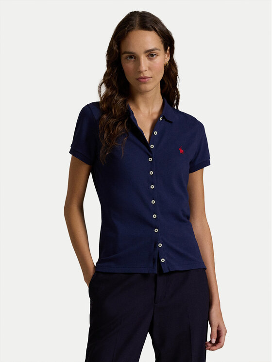 

Рубашка облегающего кроя 211939272001 Polo Ralph Lauren, синий