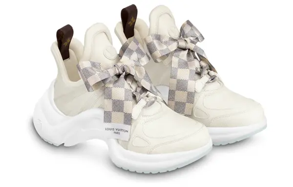 Кроссовки archlight 1.0 sneakers 'cream white with plaid ribbon' Louis Vuitton, белый — фото 2