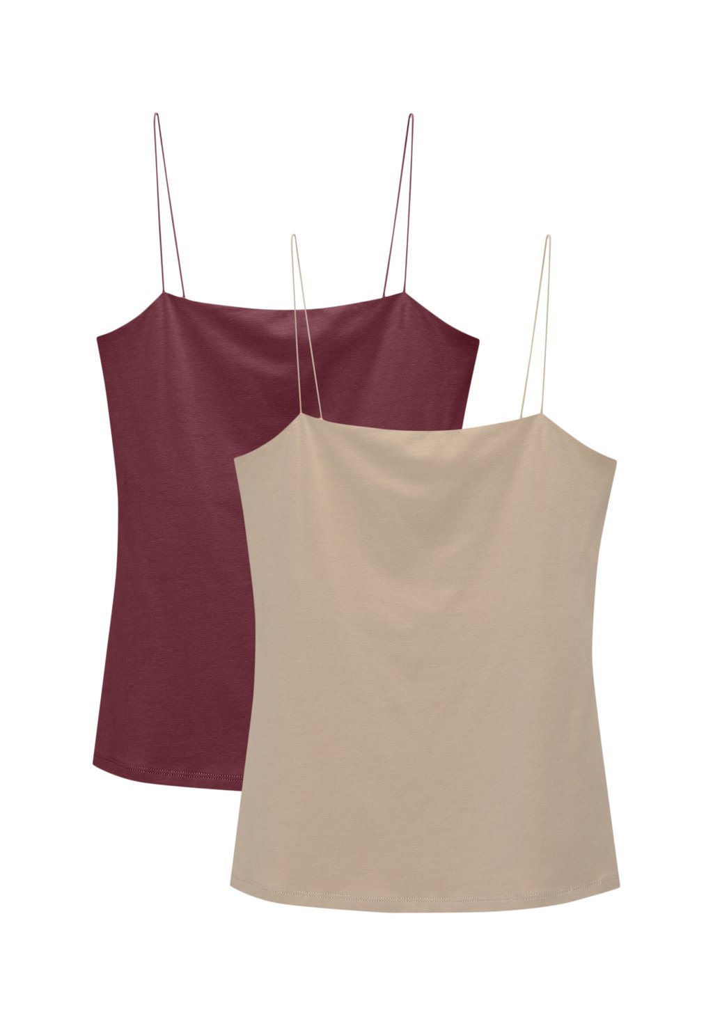 

Топ STRAPPY PACK OF 2 PULL&BEAR, бежевый