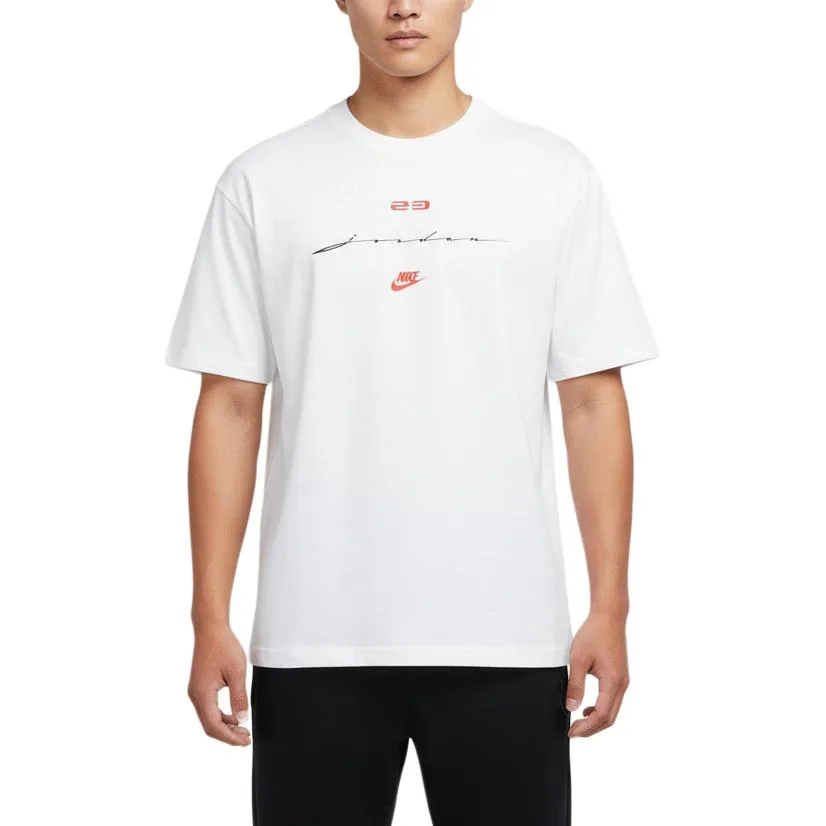 Jordan Футболка мужская белая Crew Neck Moderate