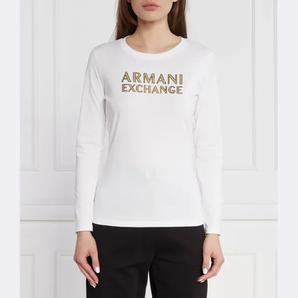 

Блузка стандартного кроя Armani Exchange, белый