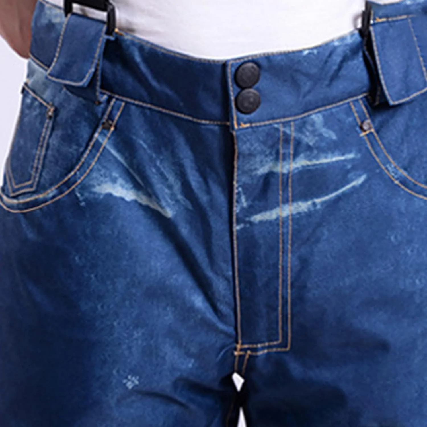 Утепленные брюки-комбинезон для мужчин Denim Ski Pants Waterproof — фото 4