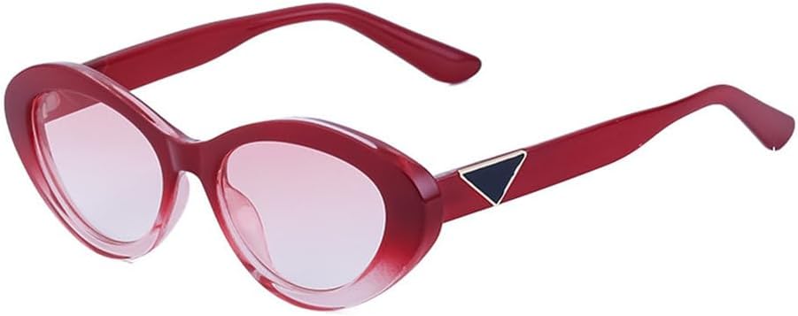 

Солнцезащитные очки в ретро-оправе овальной формы, стильные, для подиума, с маленькой оправой, мужские и женские, универсальные, с защитой от УФ-излучения UV400 TYUVIVO, Red