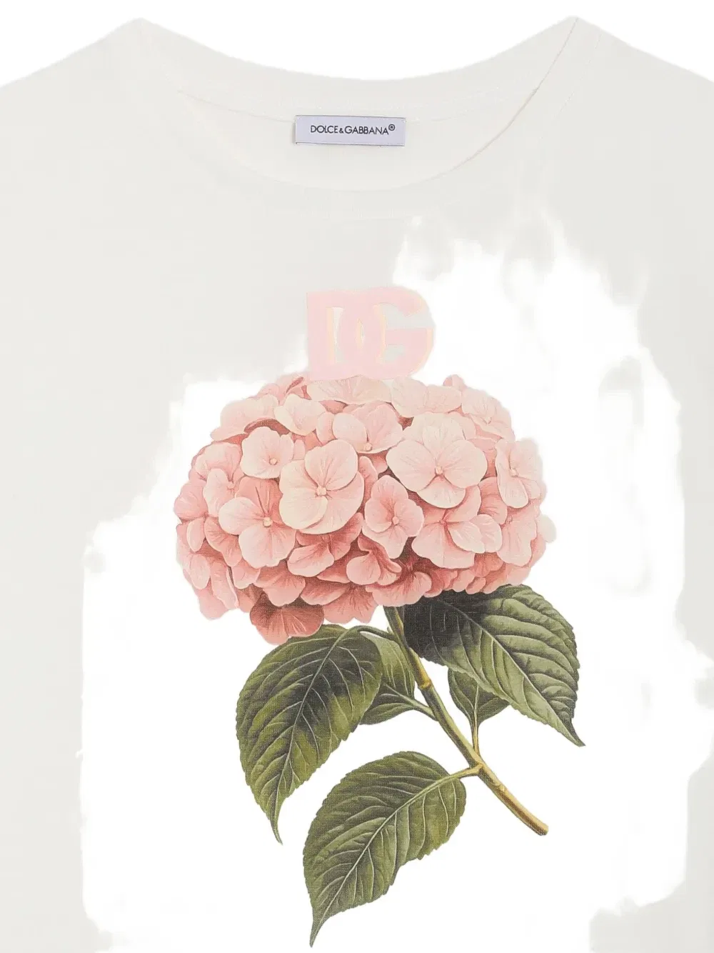 Футболка с цветочным принтом Dolce & Gabbana Kids, белый — фото 3