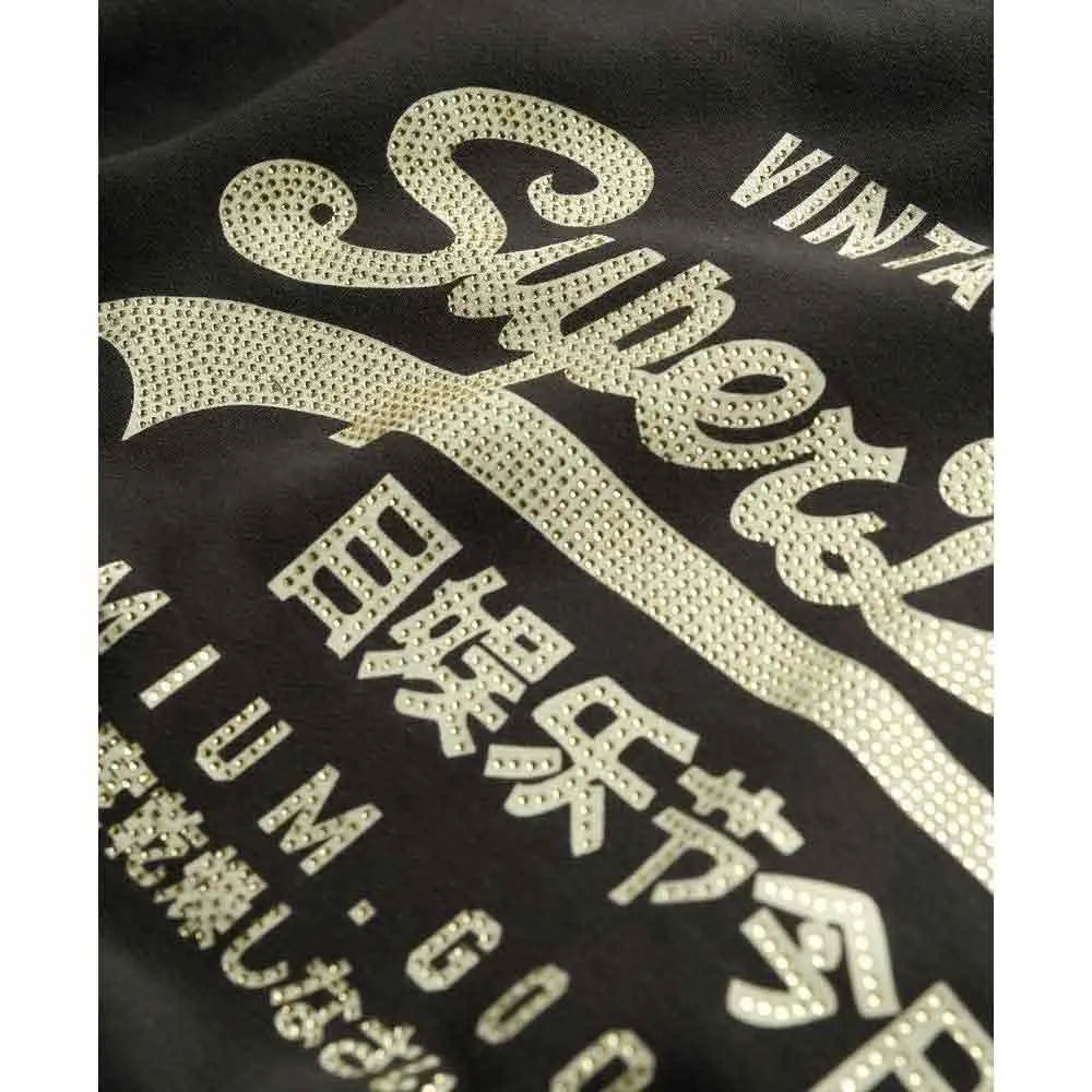 Толстовка Superdry Embellished Vl Loose Fit, коричневый — фото 2
