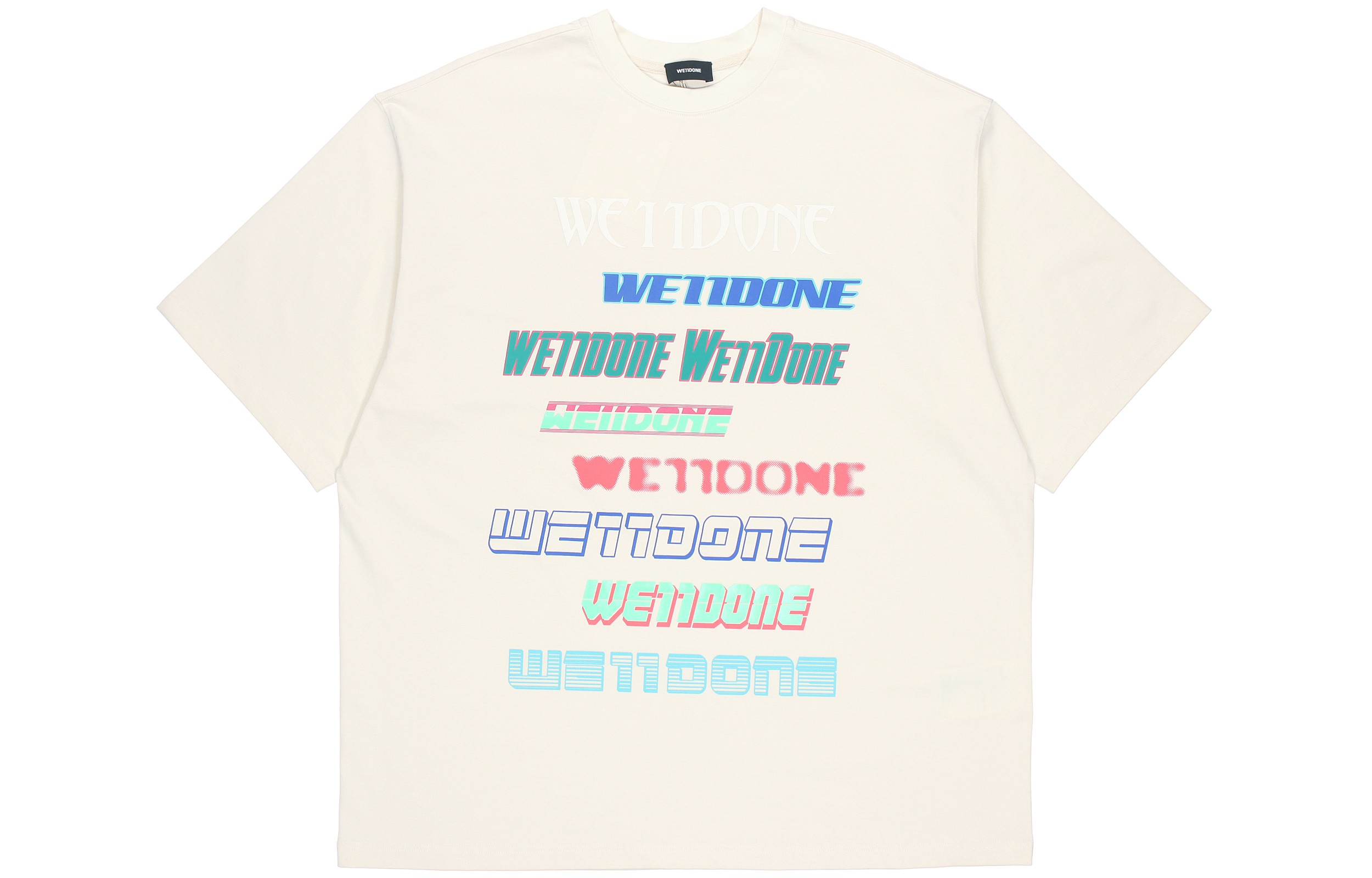 

Футболка Multi Logo WE11DONE, бежевая