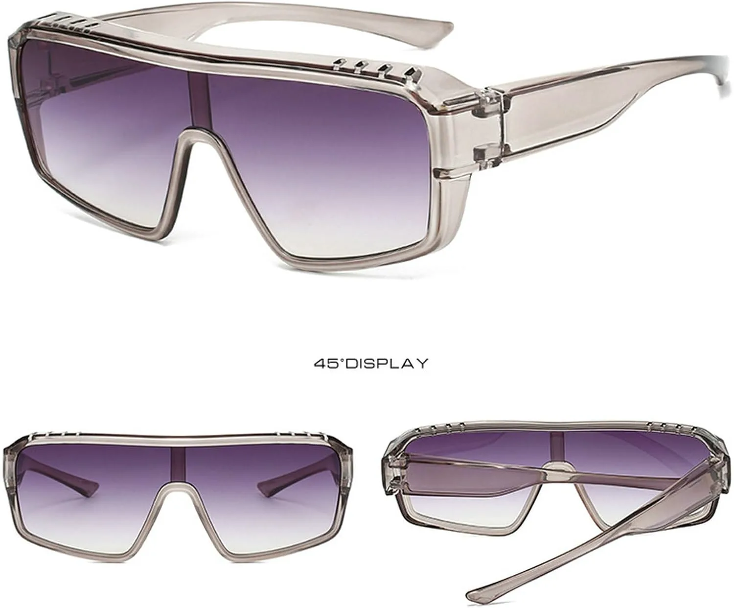 

Мужские очки ночного видения для водителей, женские квадратные солнцезащитные очки, модный аксессуар, защитные солнцезащитные очки для вождения mincl, Gray