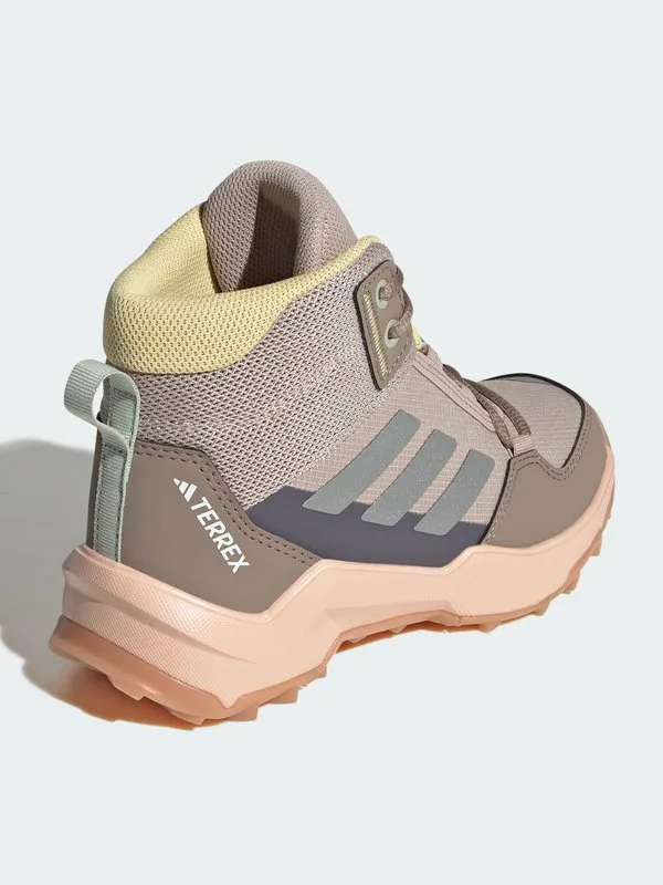 Походные ботинки ax4r mid k Adidas Terrex, Taupe/Reflective Silver/Ice Tangerine — фото 4