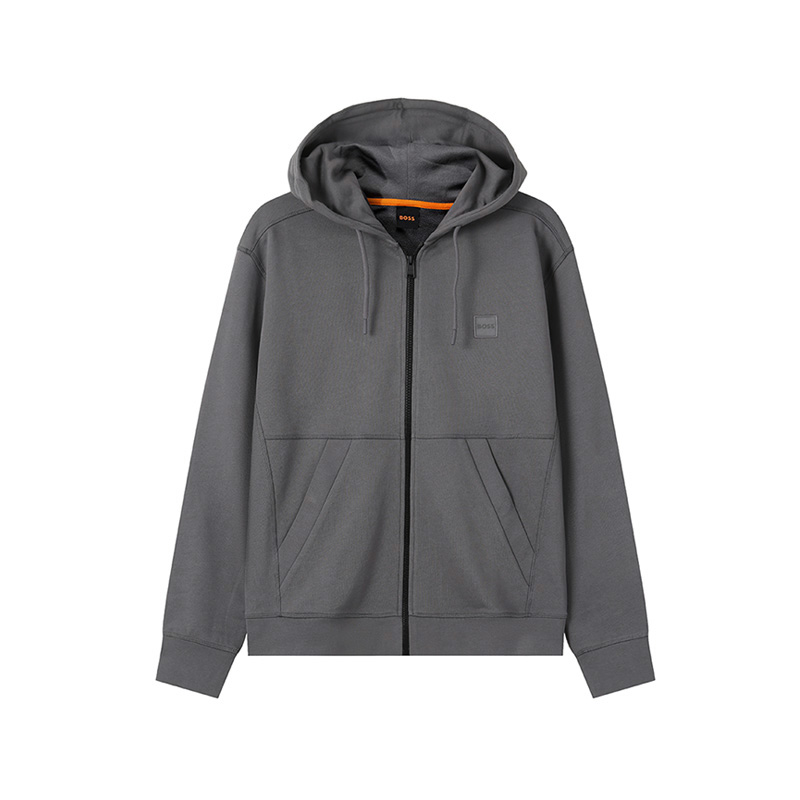 

Толстовка с аппликацией логотипа HUGO BOSS, темно-серый