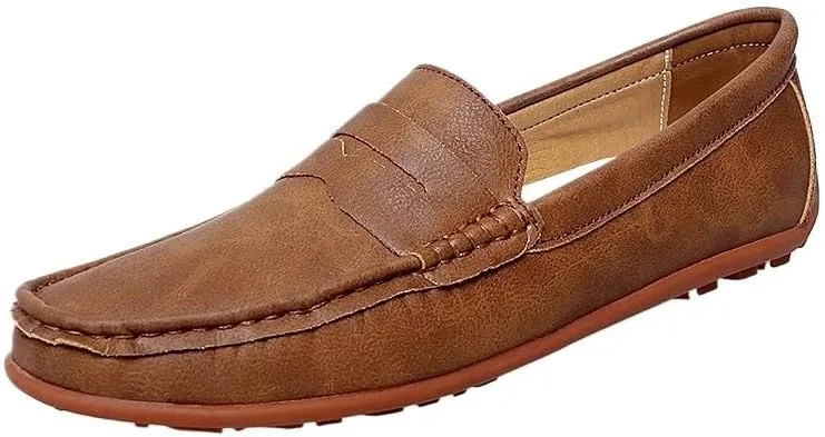 Лоферы мужские кожаные, Italian Designer, Brown UOPYNE