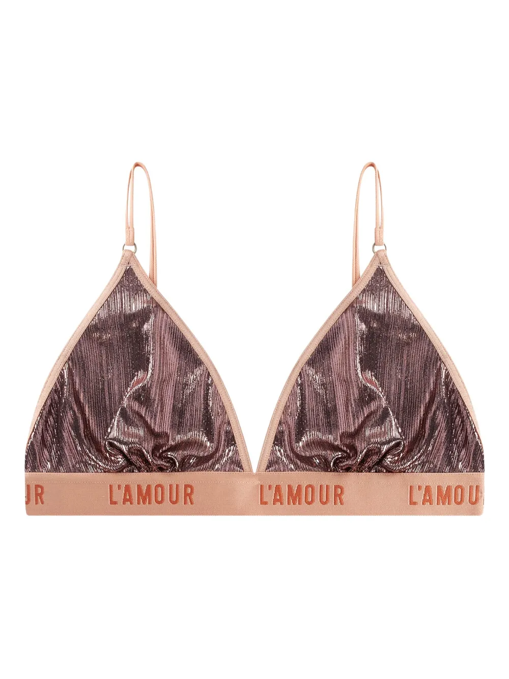 

Бюстгальтер в рубчик с эффектом металлик Love Stories, коричневый