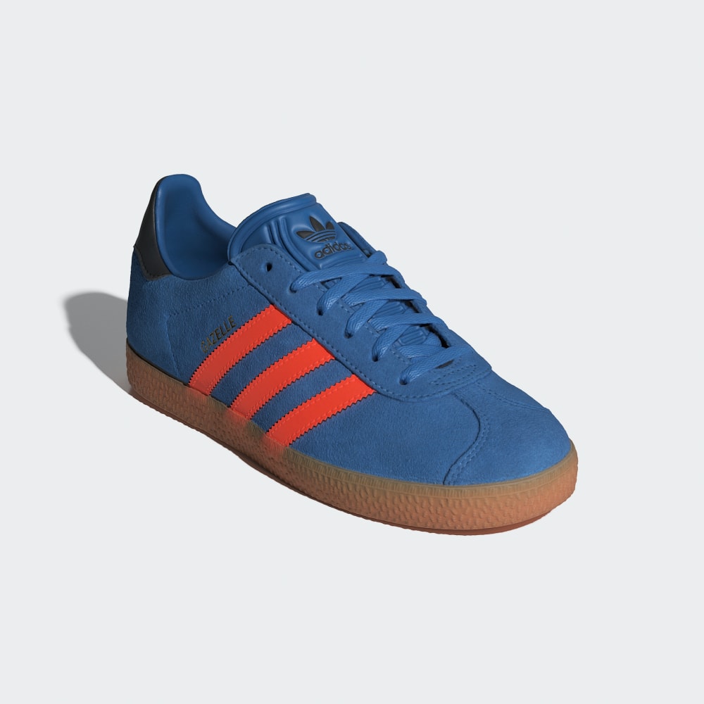 Кроссовки Adidas Gazelle Shoes Kids, цвет Focus Blue/Solar Orange/Core Black — фото 4