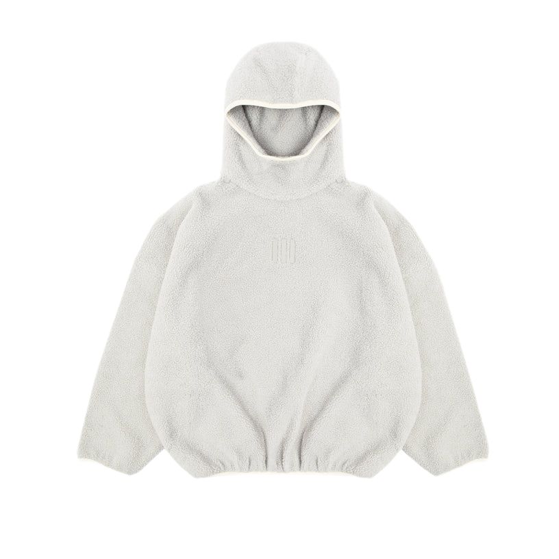 Футболка с капюшоном Fear Of God Athletics из флиса Adidas, серая — фото 2