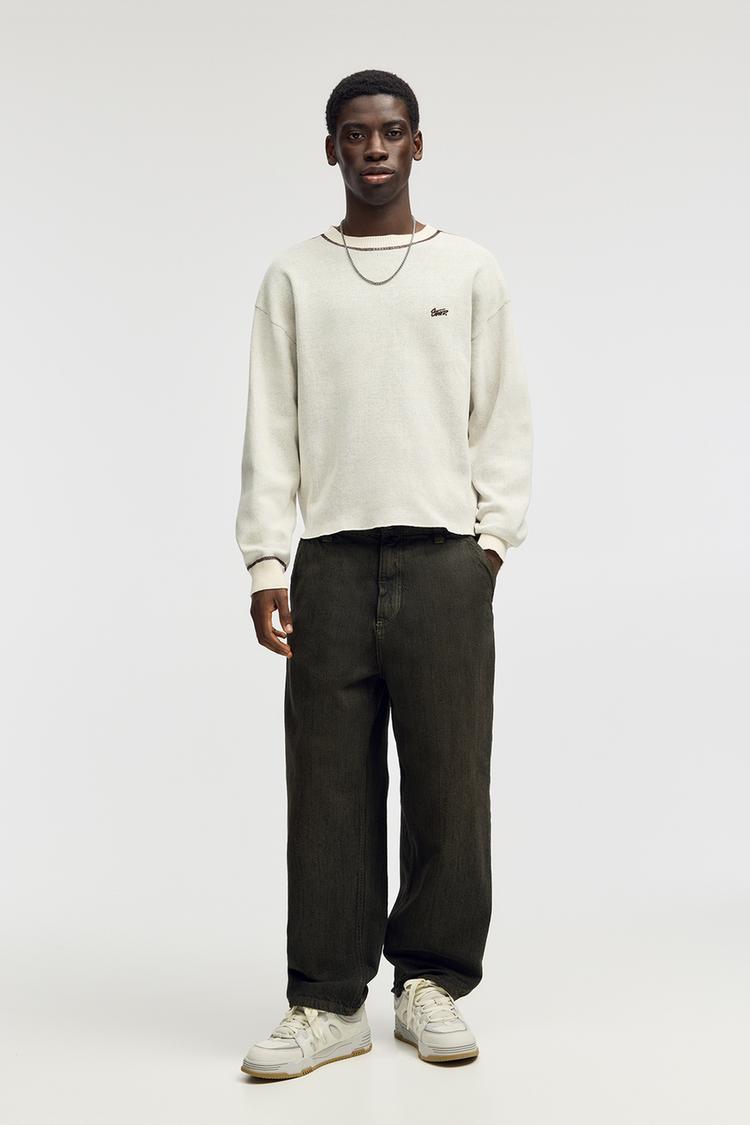 

Джинсы-Скейтеры с принтом «ёлочка» Pull And Bear, зеленый