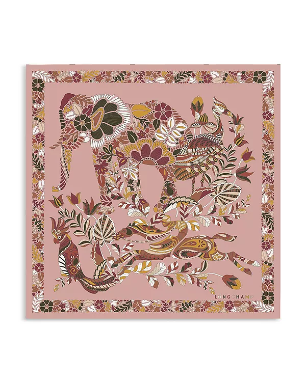 

Шелковый шарф «Форето» Longchamp, розовый