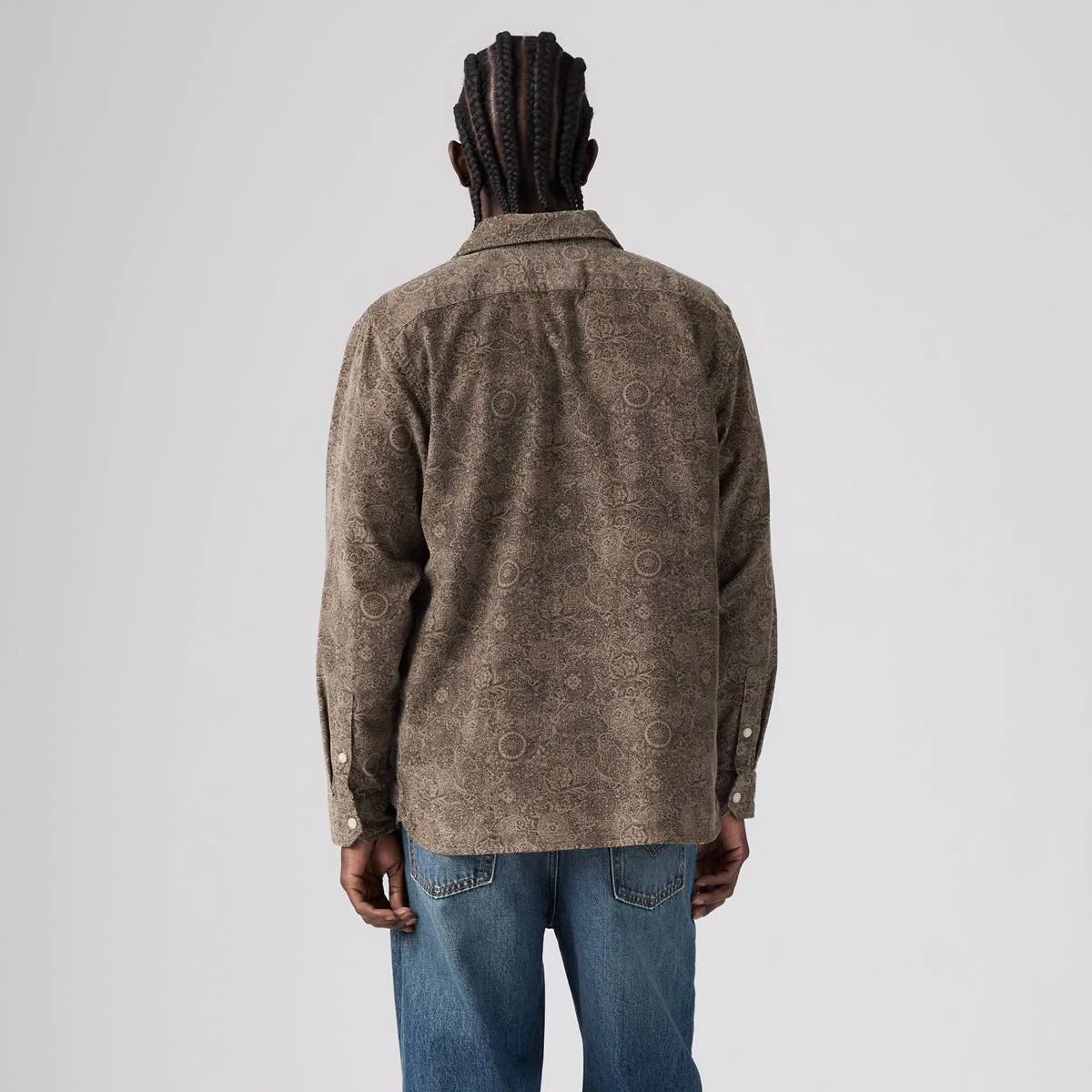 Рубашка Jackson relaxed corduroy worker Levi's, Rogelio Print Brindle - Brown — фото 4