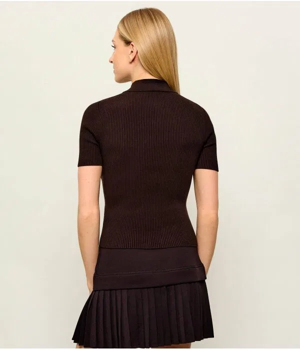 Поло Lacoste Slim Fit, коричневое — фото 3