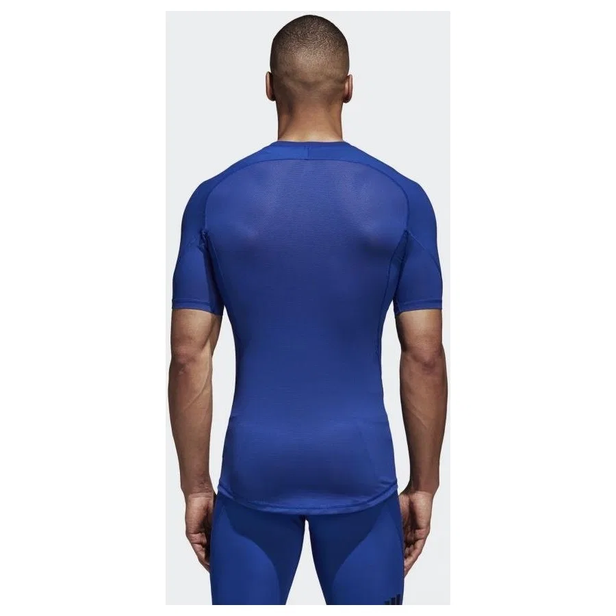 Футболка спортивная с коротким рукавом adidas Alphaskin Sport Tee, Синий — фото 3