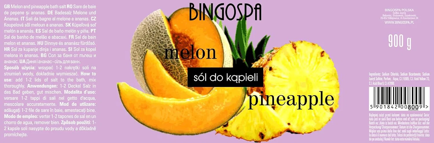 Соль для ванн Аромат Дыня и Ананас, 900 г, BingoSpa, Multicoloured — фото 3
