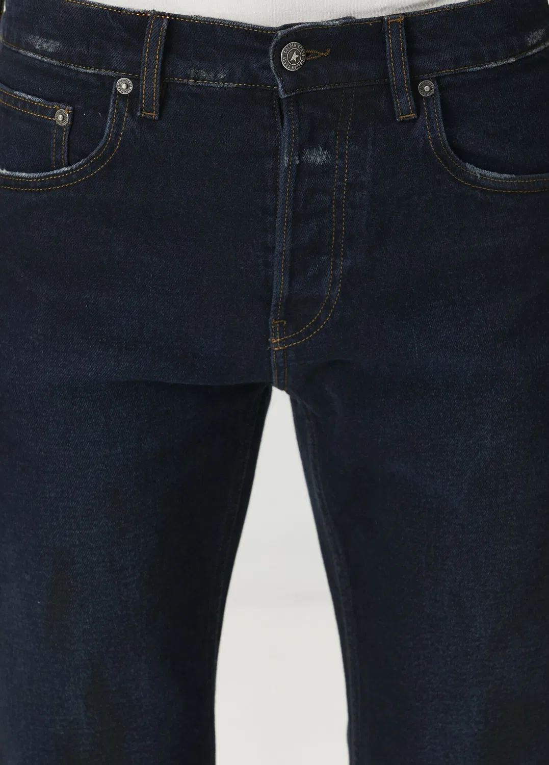 Джинсы slim fit Golden Goose, navy — фото 4