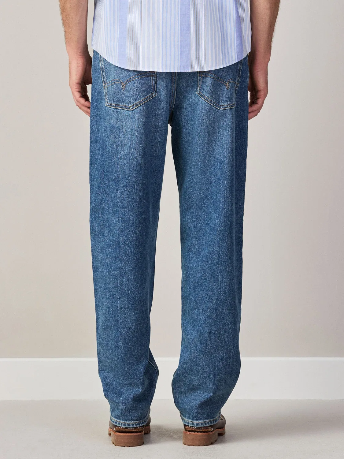 Джинсы Relaxed Fit, Blue Denim Next — фото 4