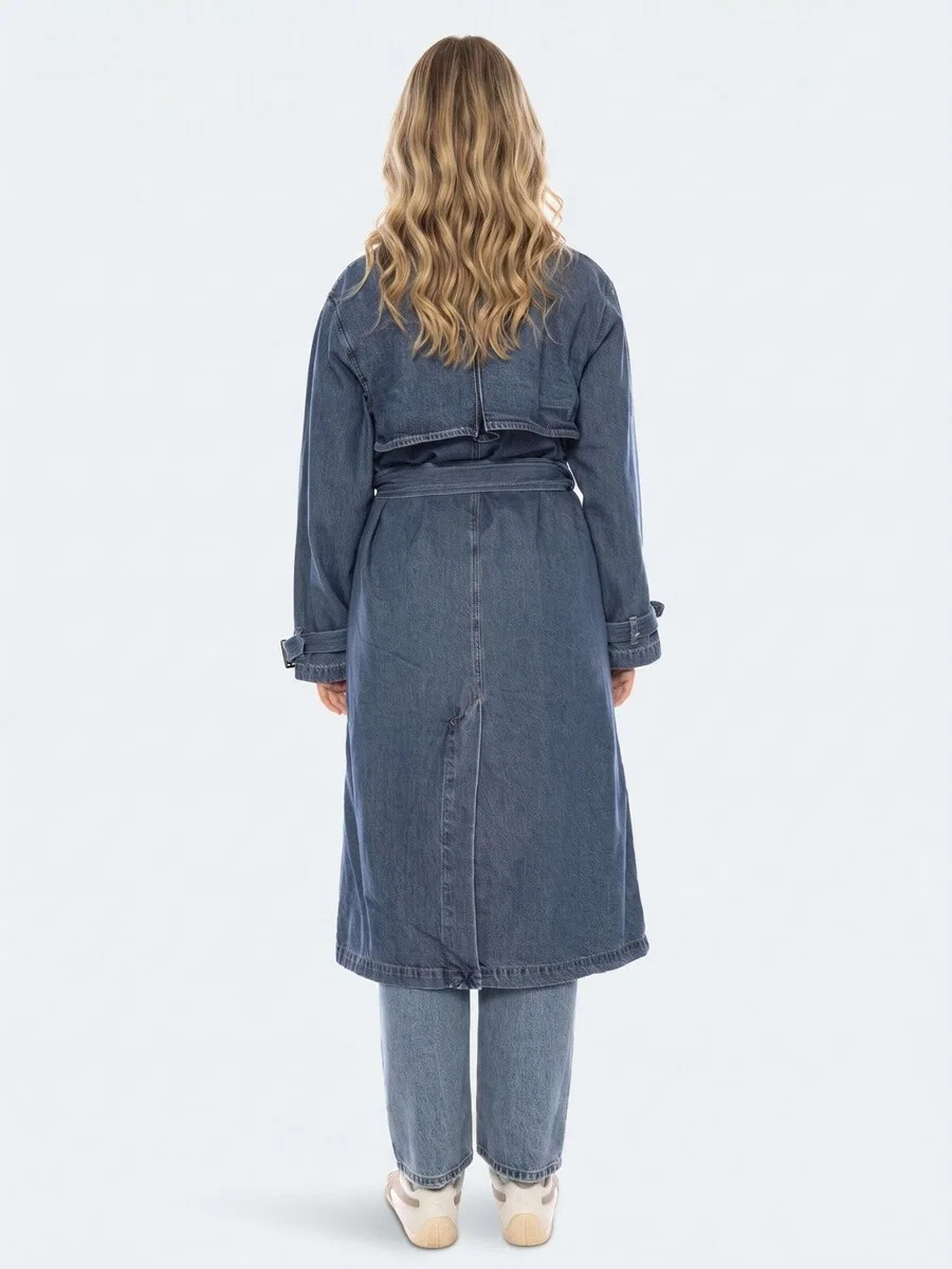 Куртка LEVI'S для межсезонья из синей джинсовой ткани — фото 3