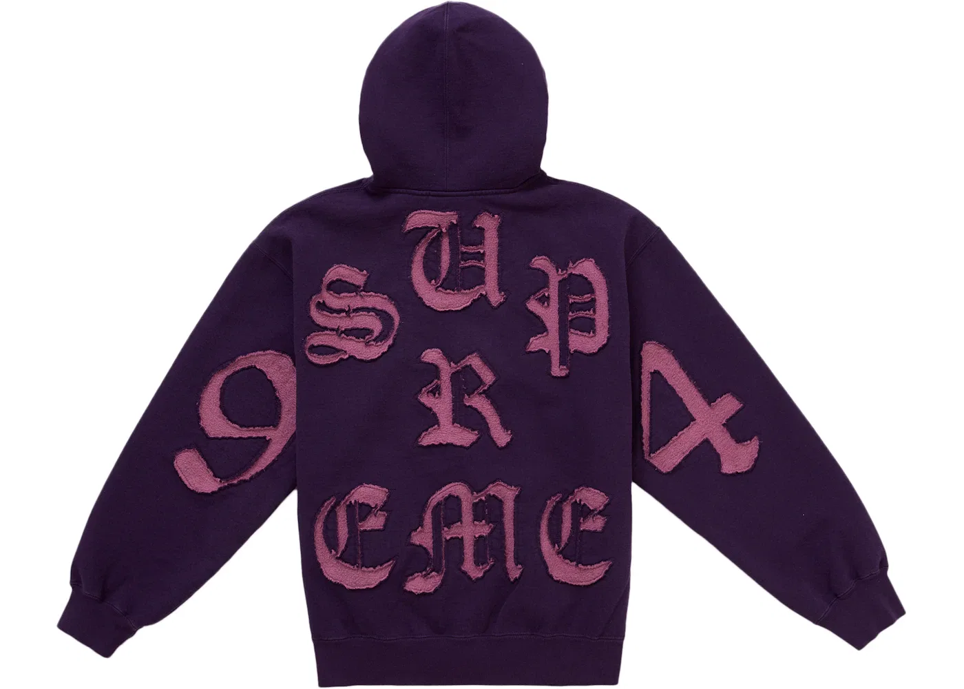 Мужской худи на молнии с вырезами Supreme, Dark Purple