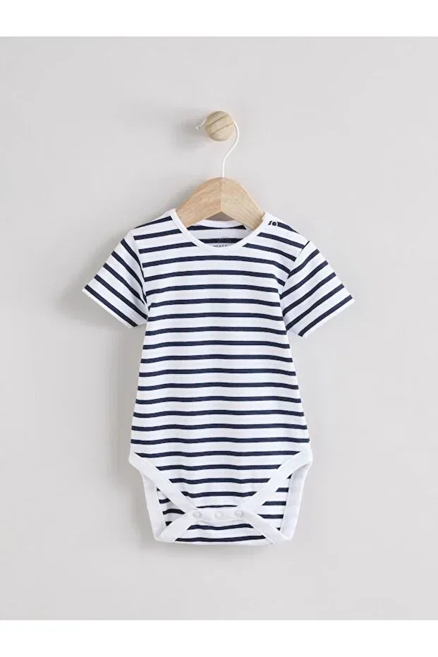 Детский комбинезон для новорожденных с коротким рукавом Next Baby, Blue — фото 4