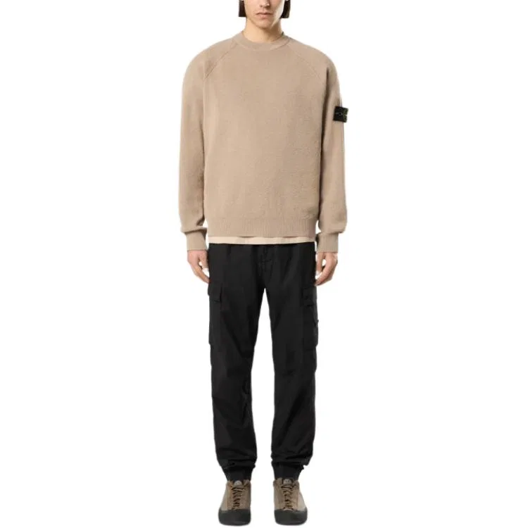 Мужской свитер с круглым вырезом, вязаный, STONE ISLAND, Desert — фото 4