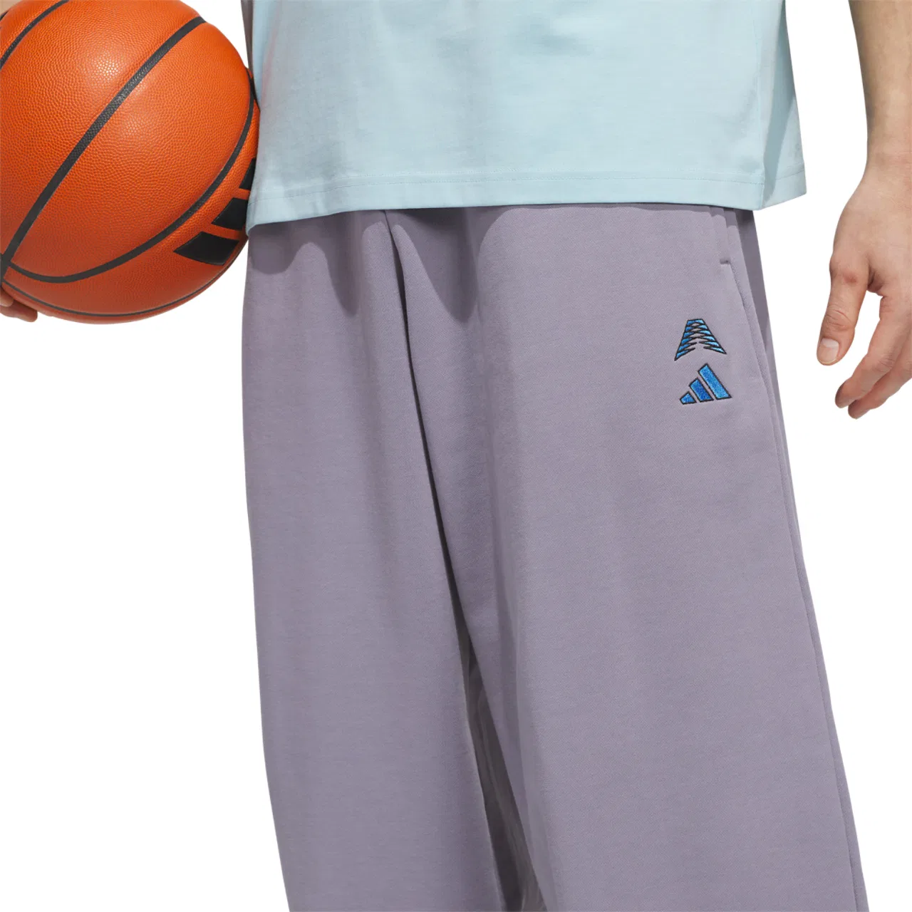 Мужские спортивные штаны свободного кроя Anthony Edwards Foundation Sweatpants Adidas, Slate — фото 3
