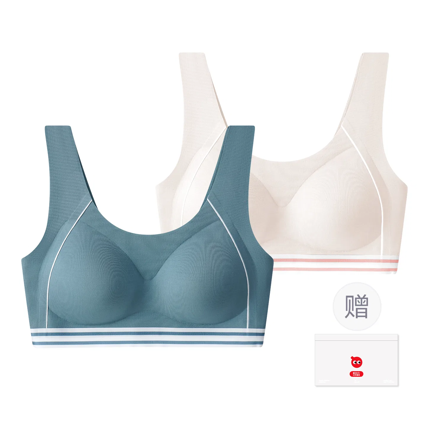 Детский бюстгальтер для девочек Vest-Style Bra Red bean, light apricot+brown green