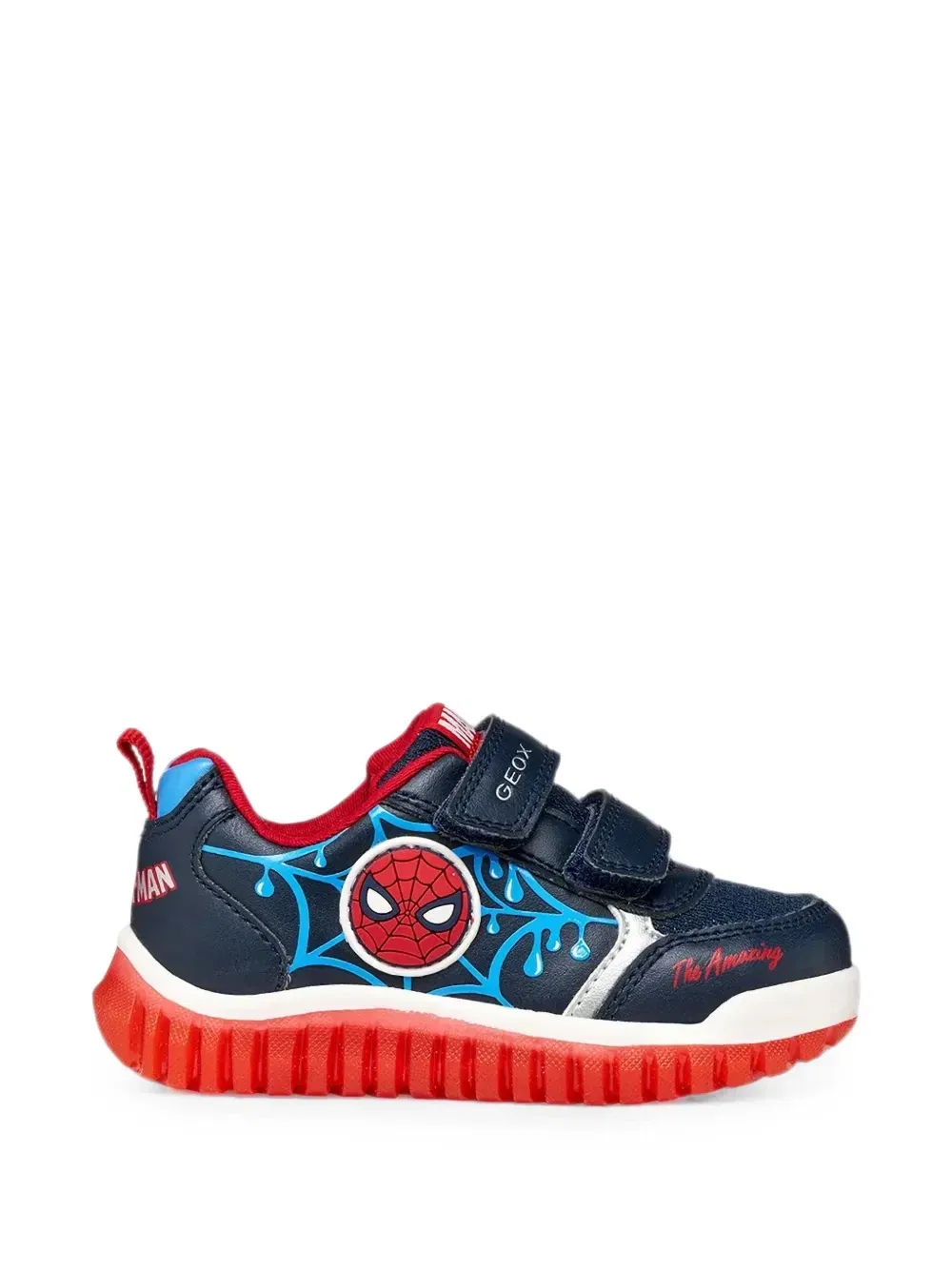 Кроссовки на липучках X Marvel Spider-Man Geox Kids, синий — фото 2