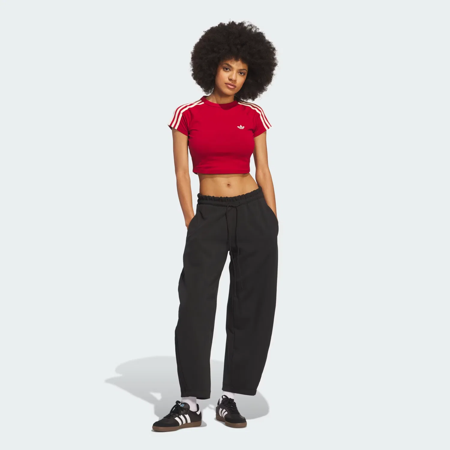 Женские брюки свободного кроя Barrel Leg Pants Adidas Originals, черный — фото 3