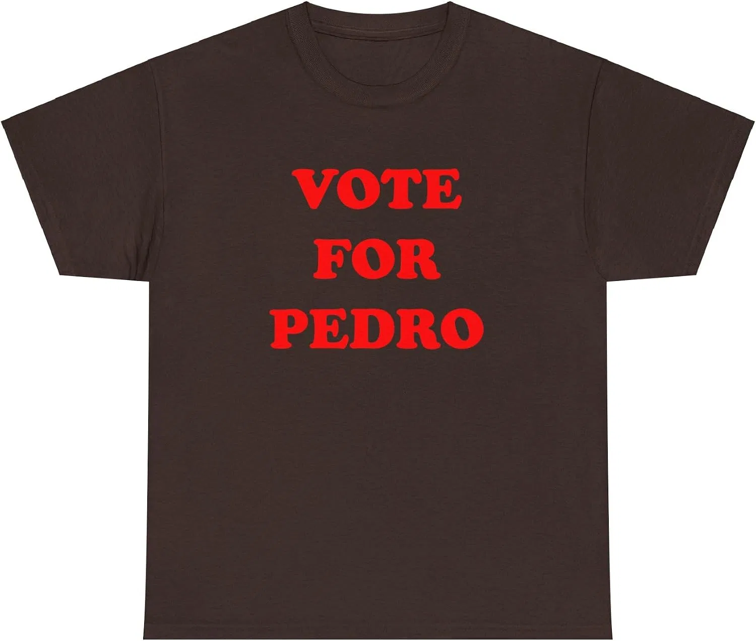 Женская футболка с принтом Vote for Pedro Tee, тёмно-шоколадный