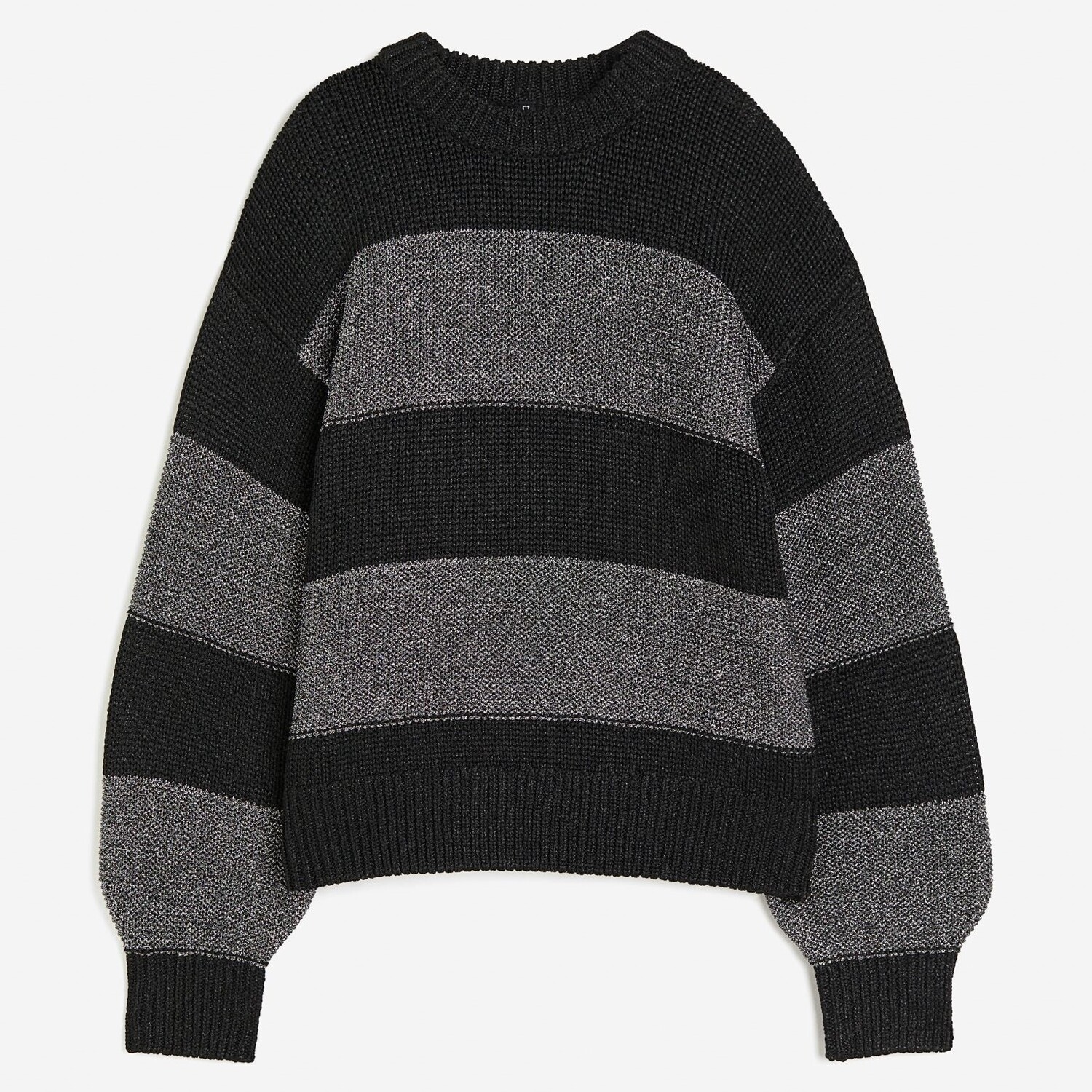 

Джемпер H&M Glittery-striped, черный/серый