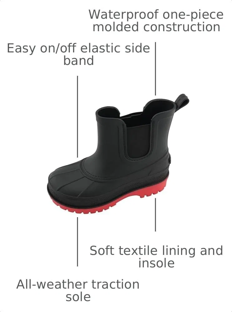 Детские сапоги резиновые для девочек Port Rain Boots Sperry, Black — фото 3