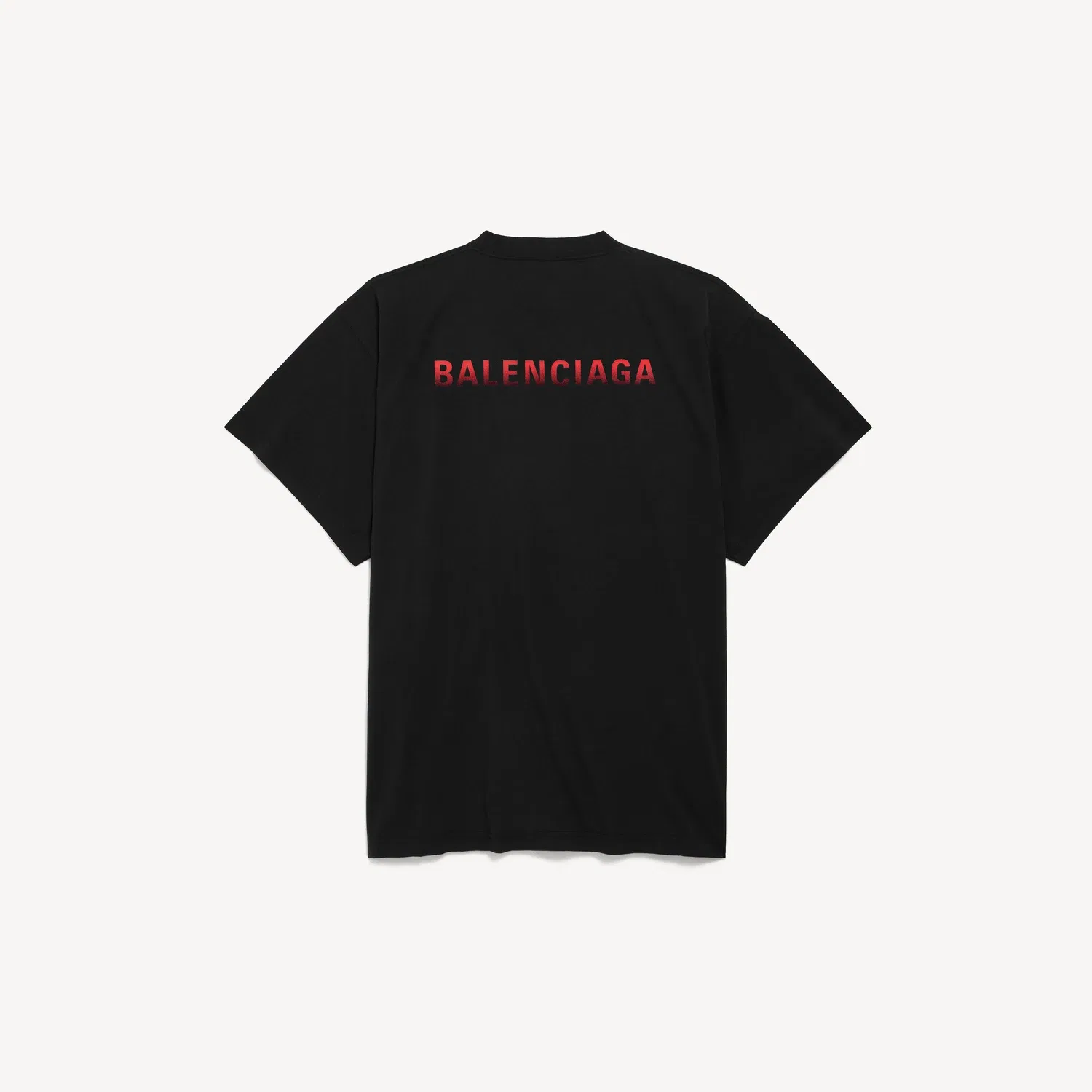 Мужская футболка оверсайз Balenciaga Back Gradient, черный — фото 2