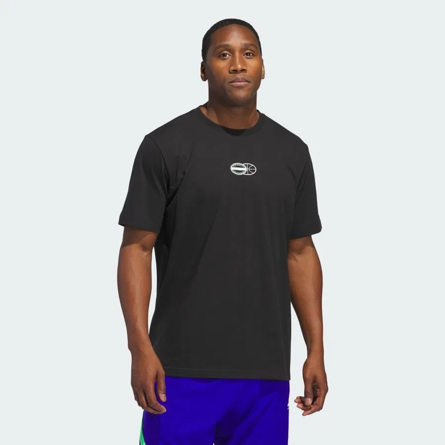 Футболка с графическим принтом Pick-up Game Graphic adidas, Черный