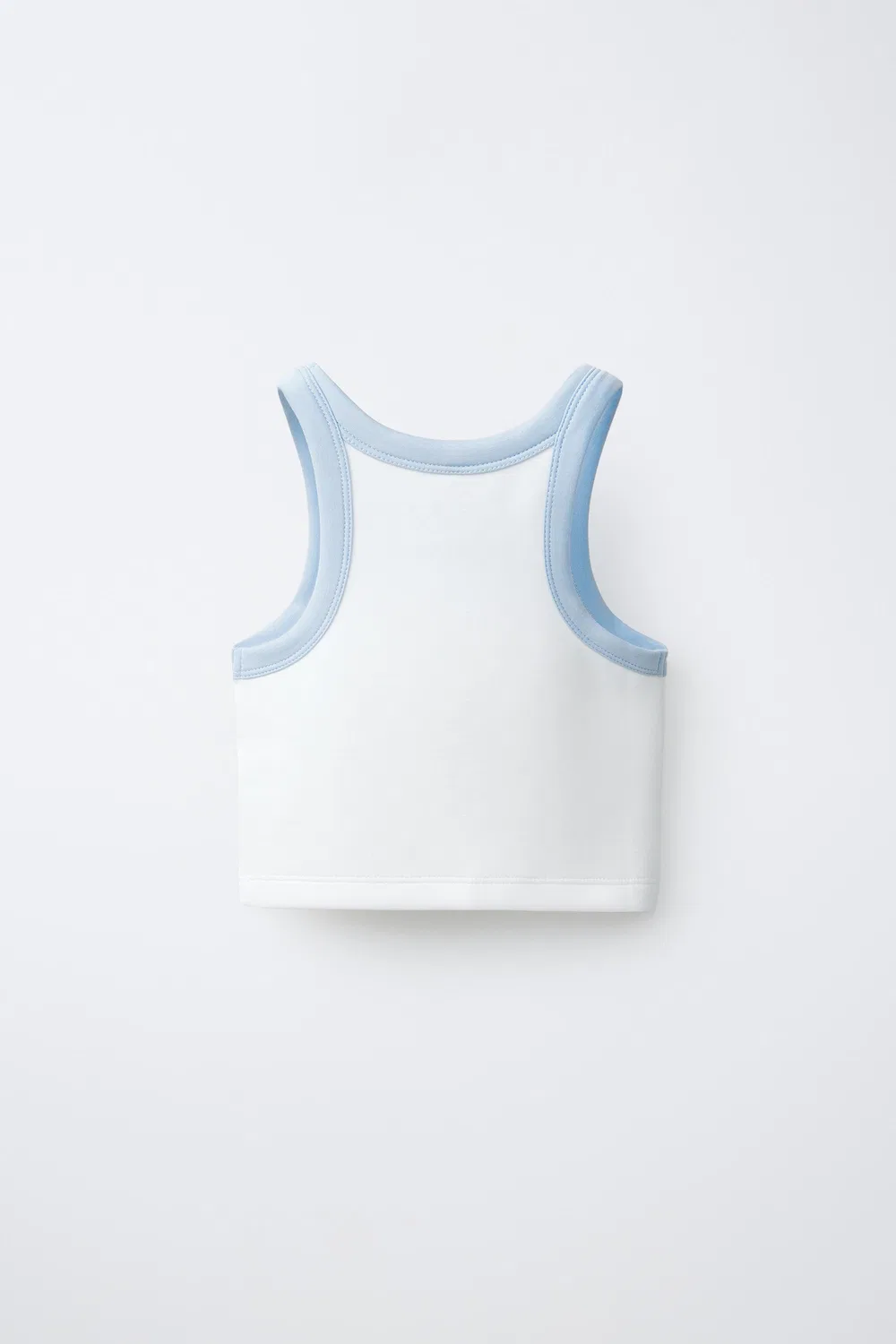 Укороченный топ из смеси модала ZARA, Ecru — фото 2