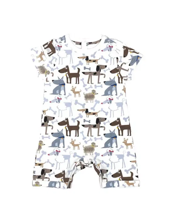 Детский комбинезон с принтом Unisex organic snap romper Norani, Dogs