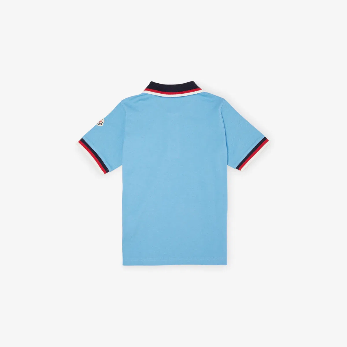 Поло с короткими рукавами из хлопкового пике с нашивкой Brand-patch, размер 4-10 лет Moncler, синий — фото 3