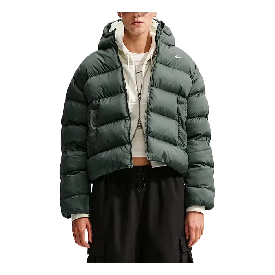 Женская куртка Sportswear Therma-FIT Jacket 'Camo Green Sail' Nike, Camo Green/Sail