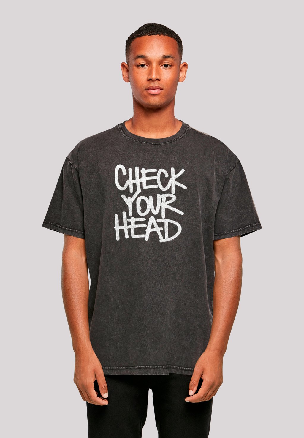 

Футболка с принтом THE BEASTIE CHECK YOUR HEAD F4NT4STIC, черный