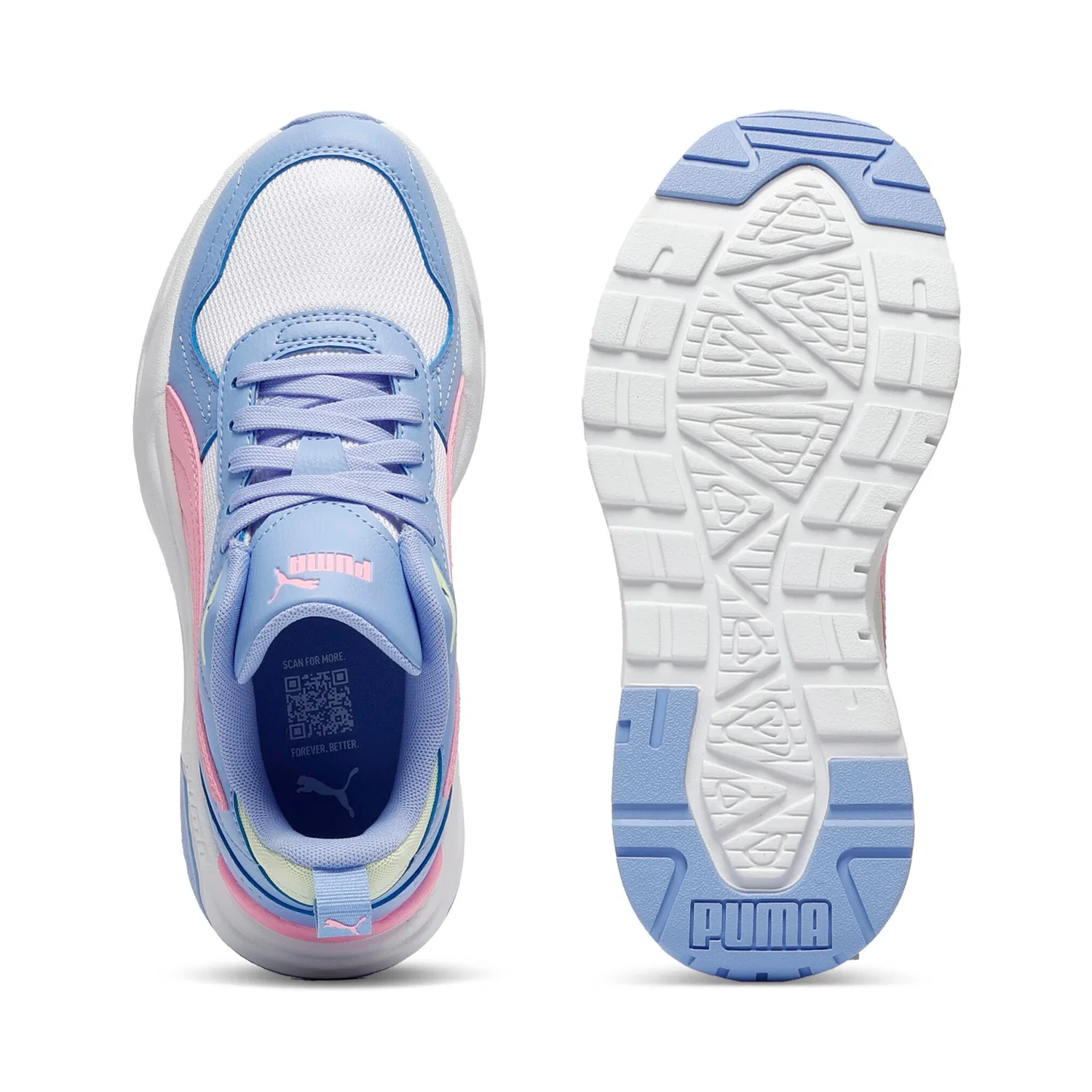 Детские кроссовки для активного отдыха TRINITY 2 LT JR PUMA, White/Pink Shimmer/Intense Lavender — фото 4
